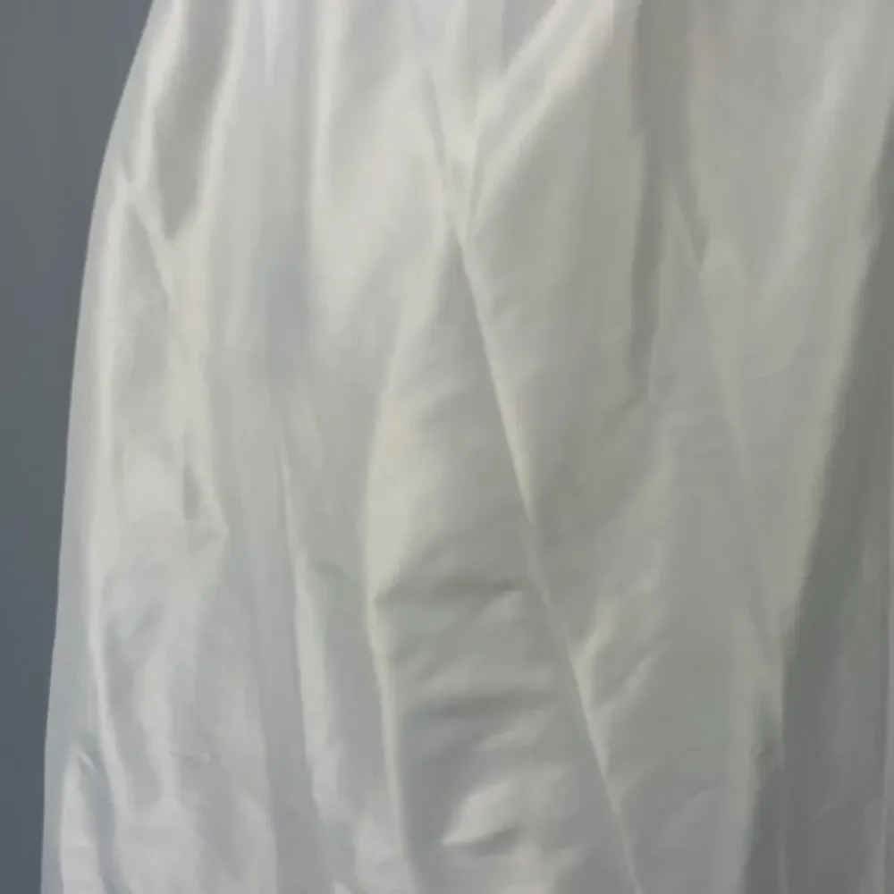 Vintage Lorraine Half Slip Size Small White Silky Shiny Long Maxi Side Slit 70s